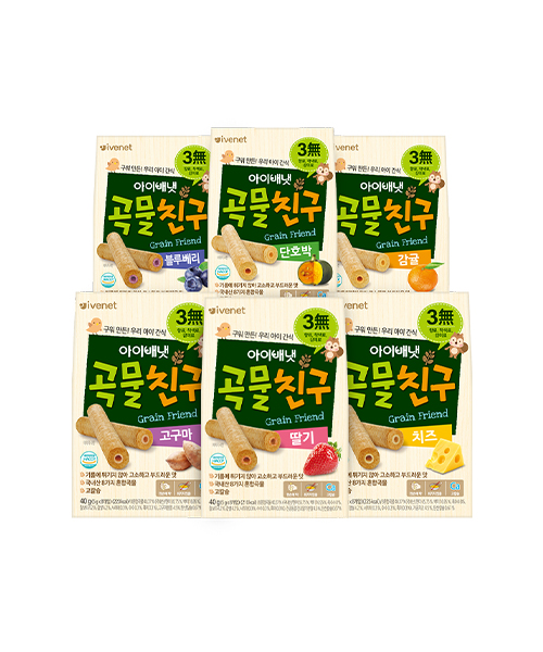 [아이배냇] 곡물친구(딸기3개+블루베리3개)